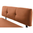 SITZBANK 180/86/60 cm  in Schwarz, Cognac  - Cognac/Schwarz, MODERN, Textil/Metall (180/86/60cm) - Cantus