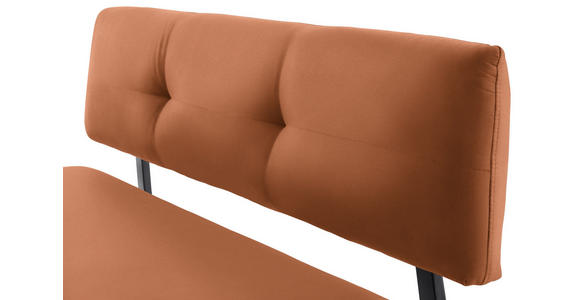 SITZBANK 180/86/60 cm in Schwarz, Cognac - Cognac/Schwarz, MODERN, Textil/Metall (180/86/60cm) - Cantus