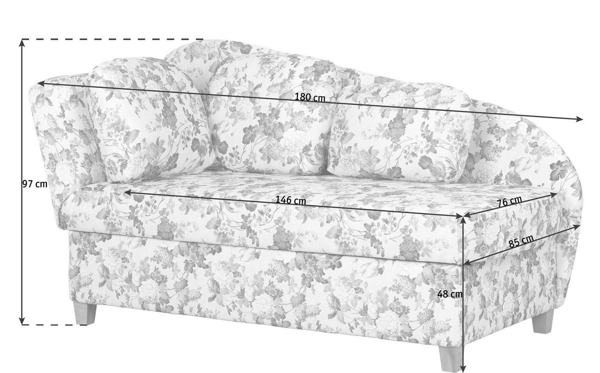 LIEGE in Flachgewebe Anthrazit  - Anthrazit, Lifestyle, Holz/Textil (85/97/180cm) - Novel