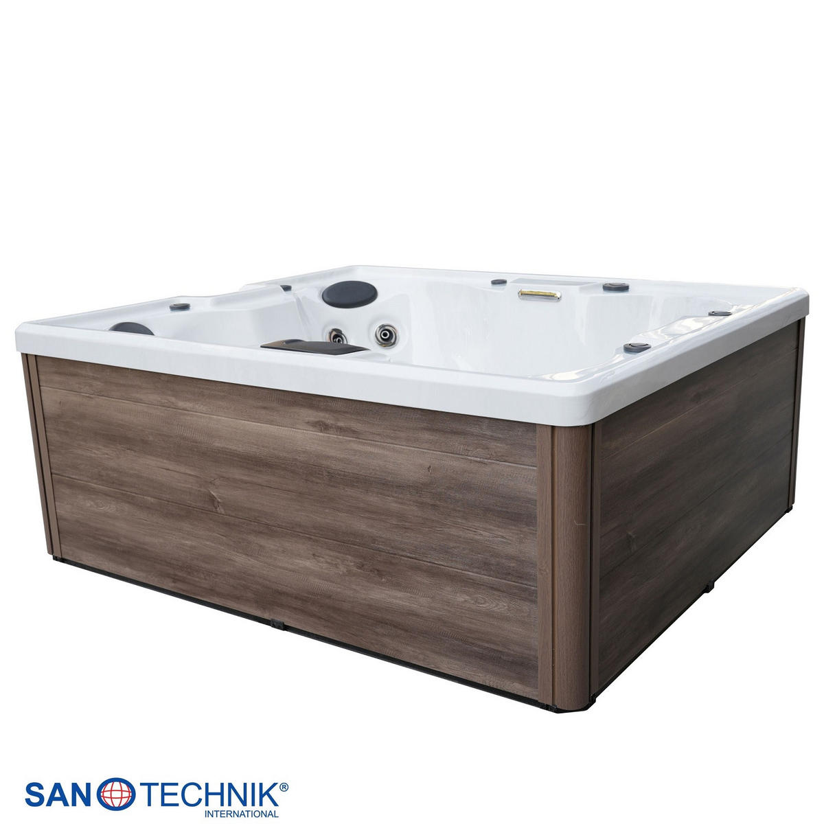 WHIRLPOOL Caorle  - Grauweiß, KONVENTIONELL, Kunststoff (210/180/82cm) - Sanotechnik