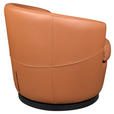 DESIGNSESSEL in Echtleder Honig  - Schwarz/Honig, Design, Leder/Kunststoff (76/74/75cm) - Xora