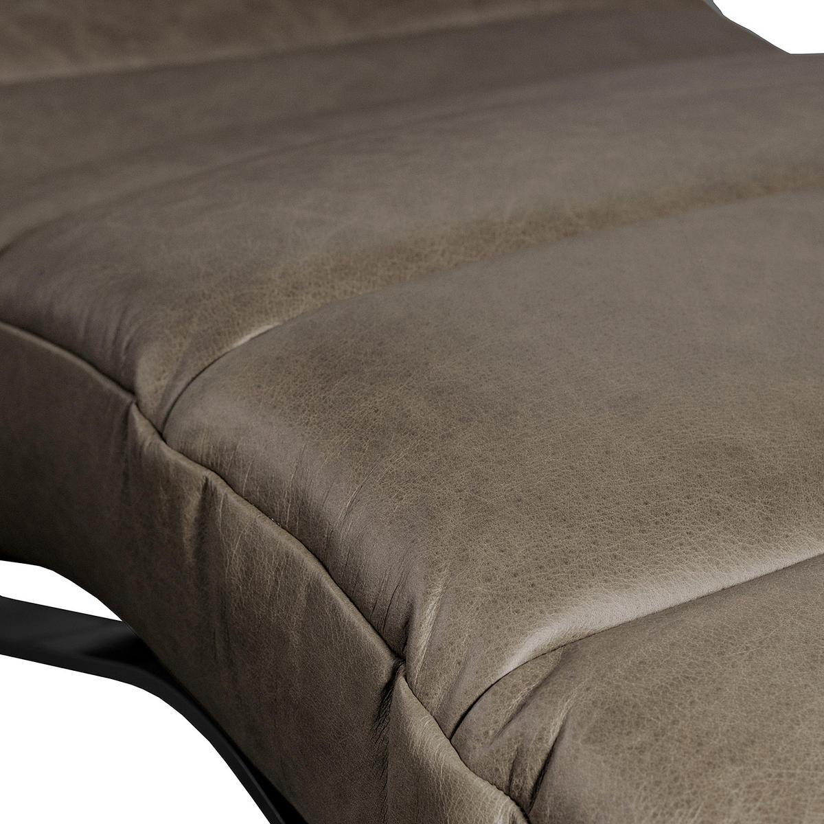 RELAXLIEGE Echtleder Fango  - Fango/Schwarz, Design, Leder/Metall (65/65-95/171cm) - Livetastic