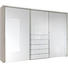 SCHWEBETÜRENSCHRANK 3-türig Weiß - Chromfarben/Weiß, Design, Glas/Holzwerkstoff (336/240/68cm) - Moderano SCHWEBETÜRENSCHRANK 3-türig Weiß - Chromfarben/Weiß, Design, Glas/Holzwerkstoff (336/240/68cm) - Moderano