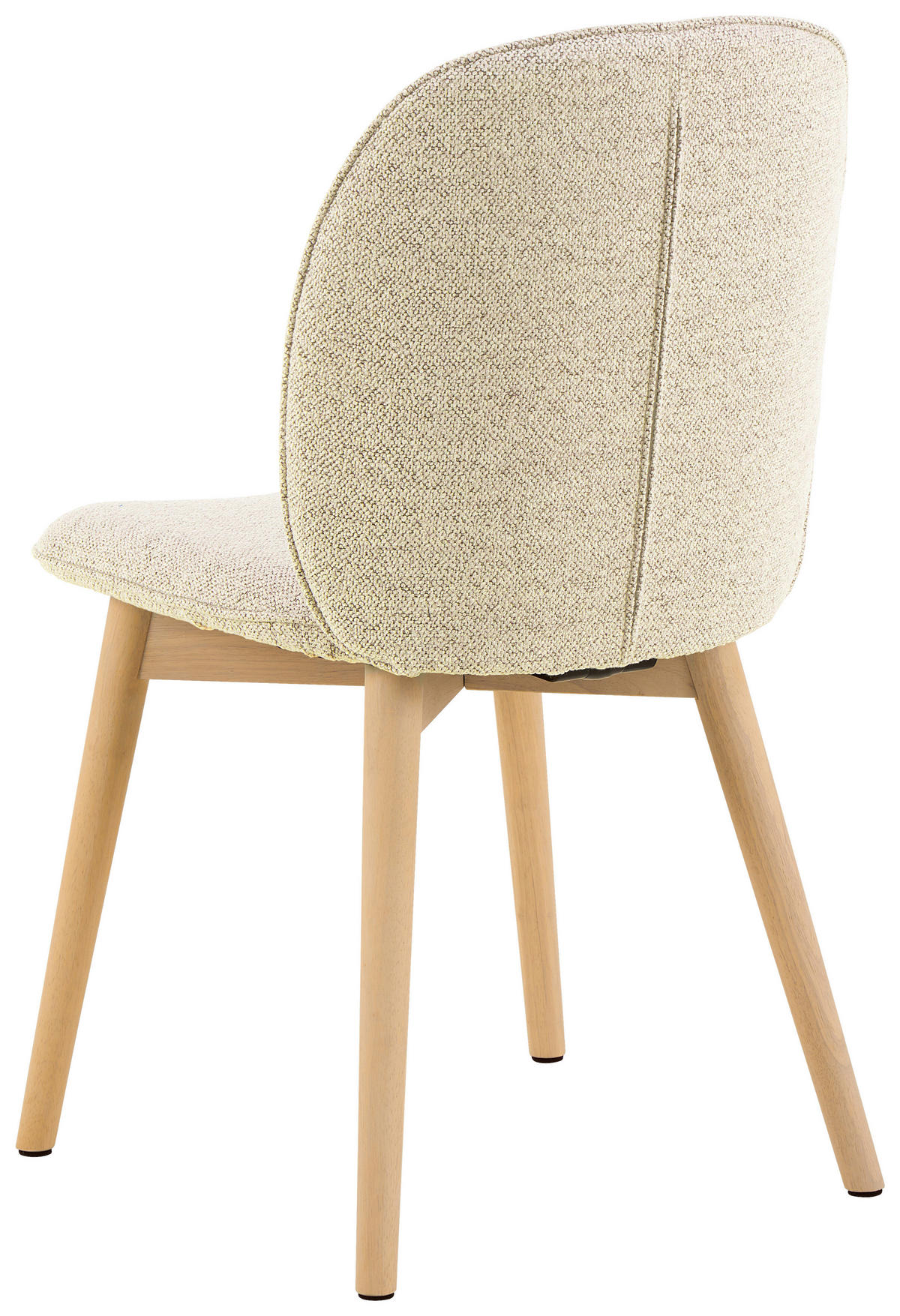 STUHL  in Bouclé  - Eiche Bianco/Creme, Design, Holz/Textil (49/89/56cm) - MID.YOU