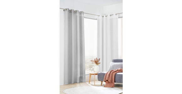 ÖSENVORHANG halbtransparent  - Weiß, Trend, Textil (140/260cm) - Dieter Knoll