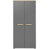 BABYKLEIDERSCHRANK  - Graphitfarben/Eiche Artisan, Basics, Holzwerkstoff/Kunststoff (90/195/60cm) - My Baby Lou
