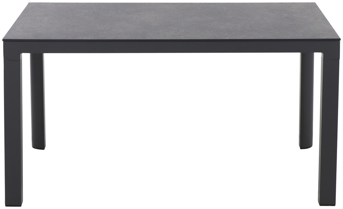 GARTENTISCH 140/90/74 cm Metall quadratisch  - Anthrazit/Titanfarben, Basics, Kunststoff/Metall (140/90/74cm) - Siena Garden