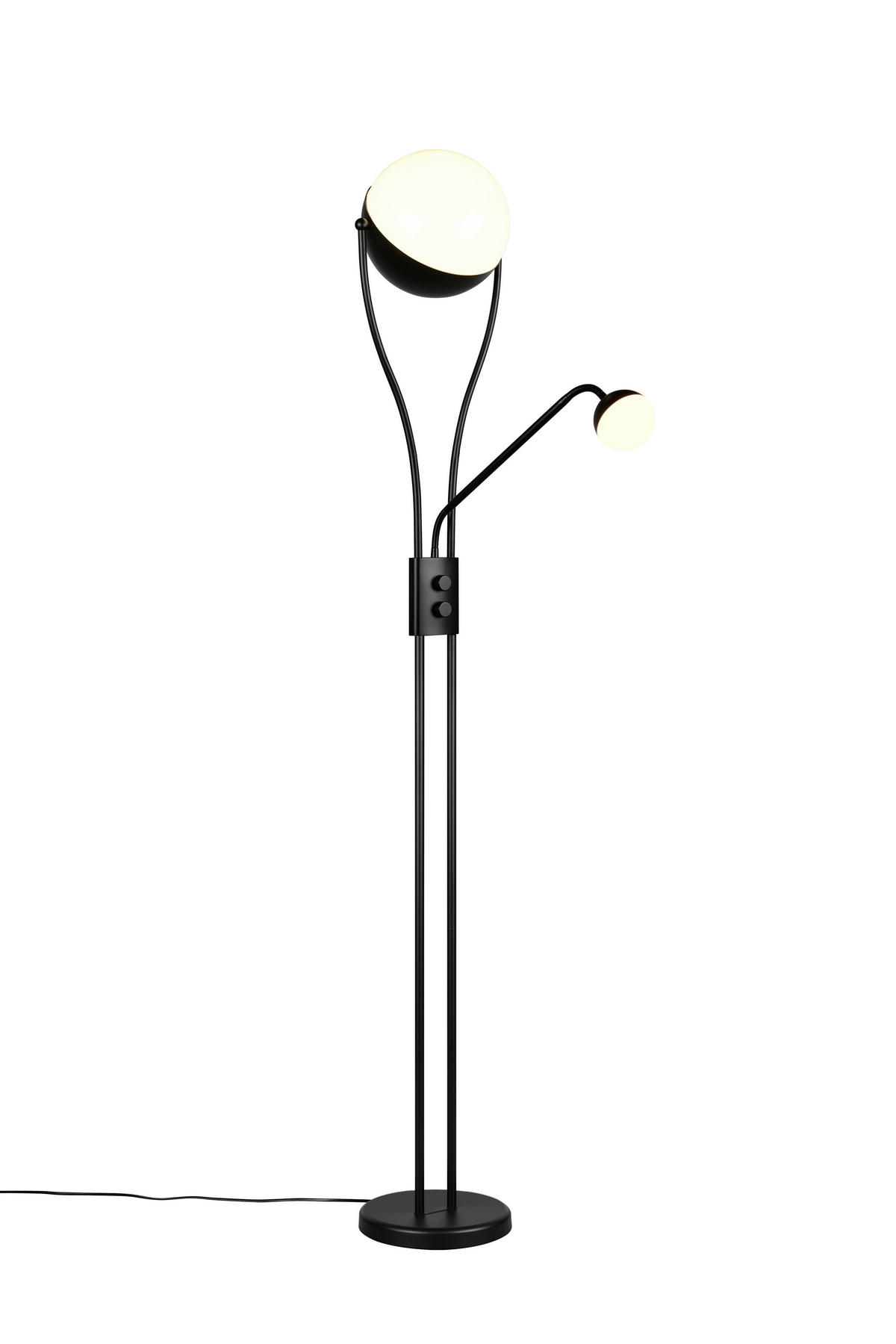 LED-STEHLEUCHTE - Weiss/Schwarz, Design, Kunststoff/Metall (30/180cm) - Trio Leuchten