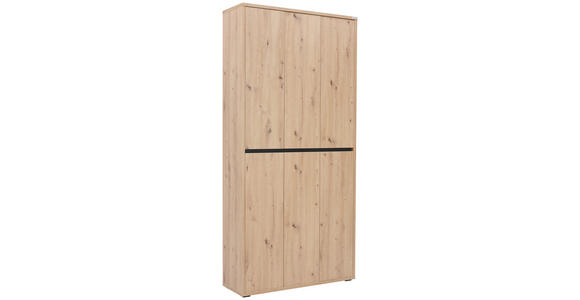 SCHUHSCHRANK in 100/210/34 cm - Eichefarben, KONVENTIONELL, Holzwerkstoff (100/210/34cm) - Xora