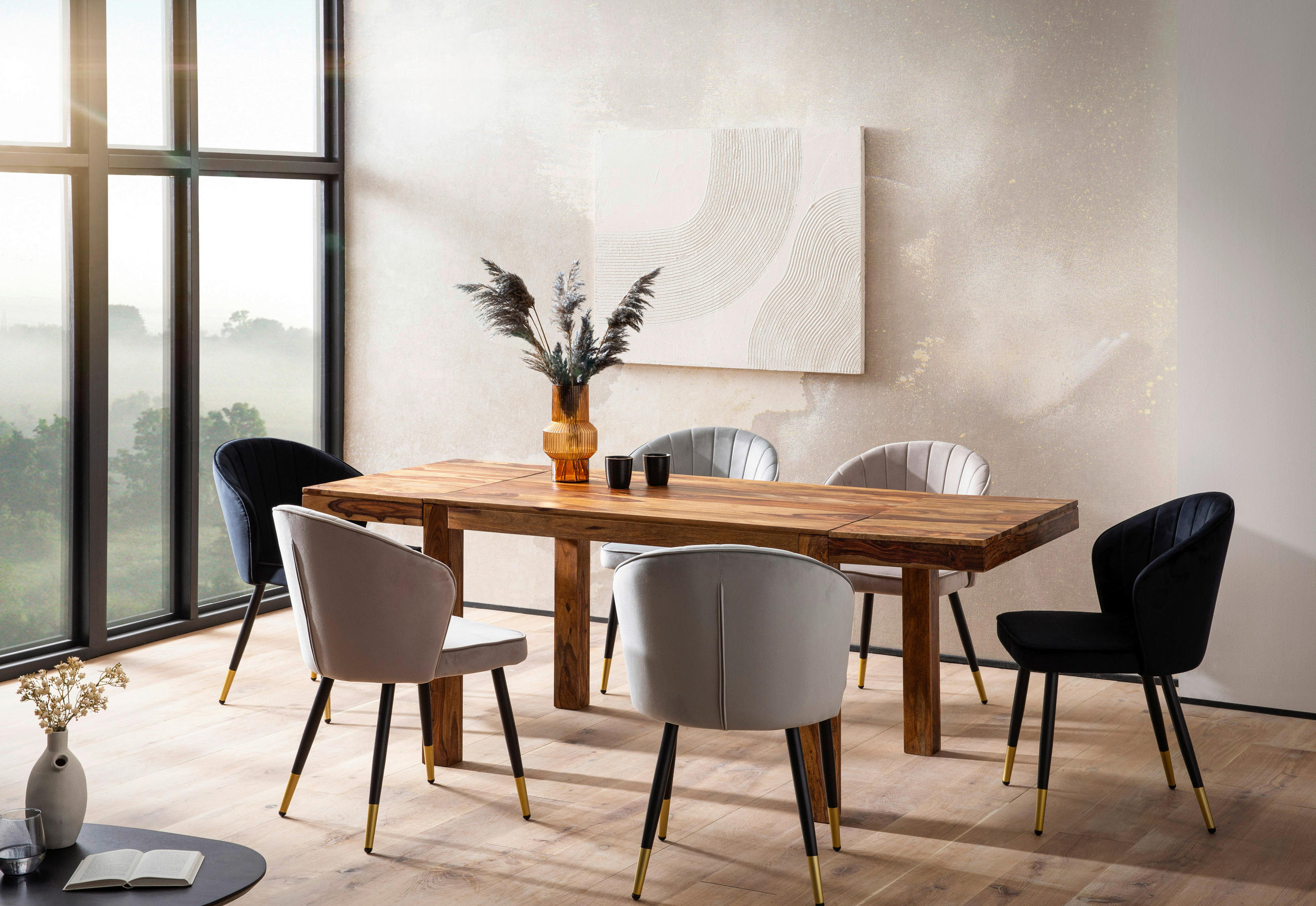 ESSTISCH Sheesham massiv rechteckig Sheeshamfarben  - Sheeshamfarben, Design, Holz (120/80/76cm) - MID.YOU