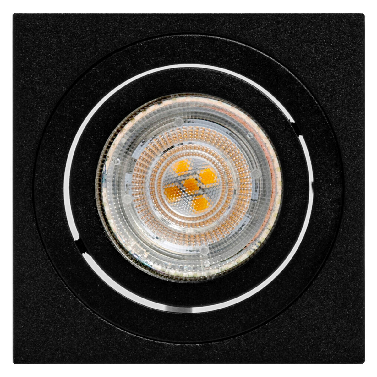 DECKENLEUCHTE 8/8/9,5 cm   - Schwarz, Basics, Metall (8/8/9,5cm) - Osram