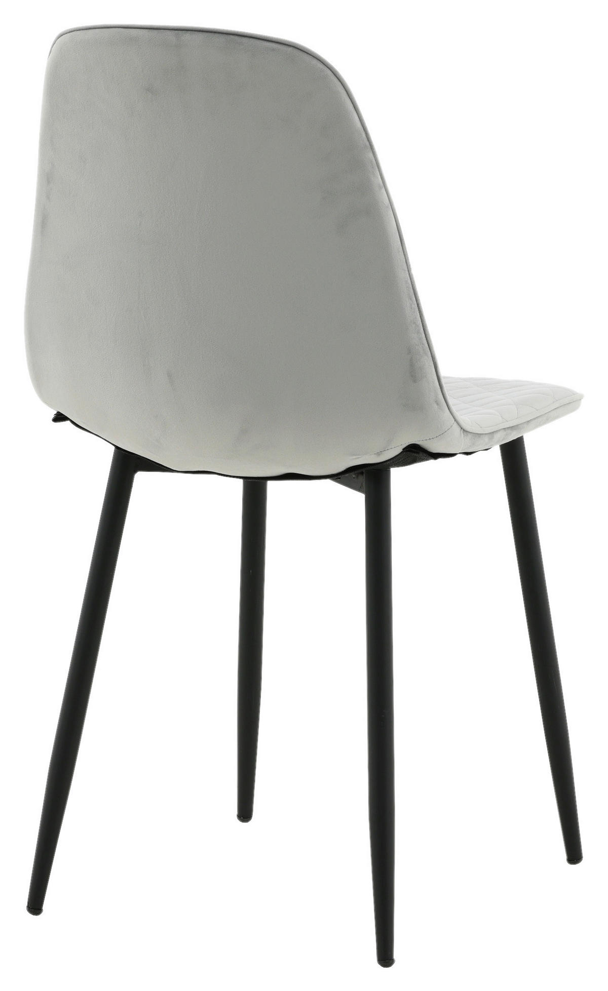 STOLSET 2 styck stål sammet  - grå/svart, Design, metall/textil (44/86/52cm) - Livetastic