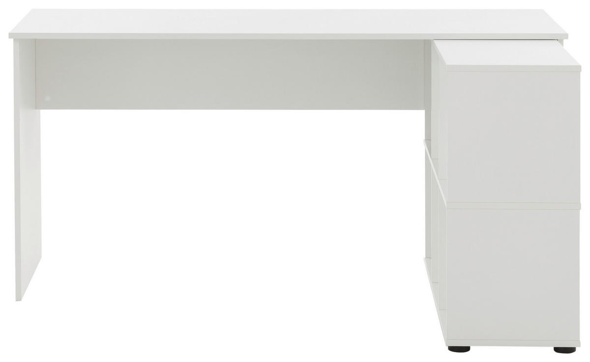 SCHREIBTISCH  in Weiß  - Weiß, MODERN, Holzwerkstoff (150/73,6/121,6cm) - MID.YOU