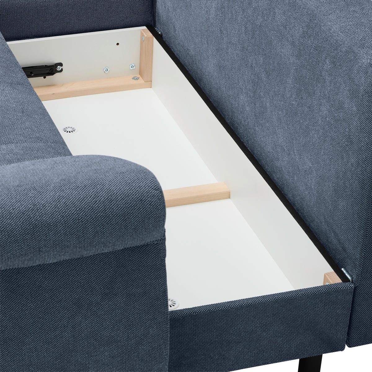 ECKSOFA Anthrazit Flachgewebe  - Anthrazit/Schwarz, Design, Kunststoff/Textil (175/278cm) - Xora