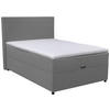 BOXBETT 120/200 cm  in Grau  - Schwarz/Grau, Konventionell, Kunststoff/Textil (120/200cm) - Moderano