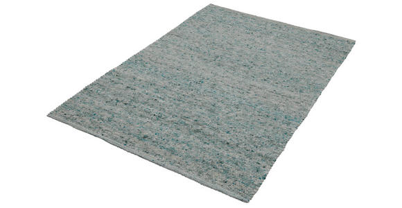 HANDWEBTEPPICH 130/190 cm Türkis  - Türkis, Natur, Textil (130/190cm) - Linea Natura