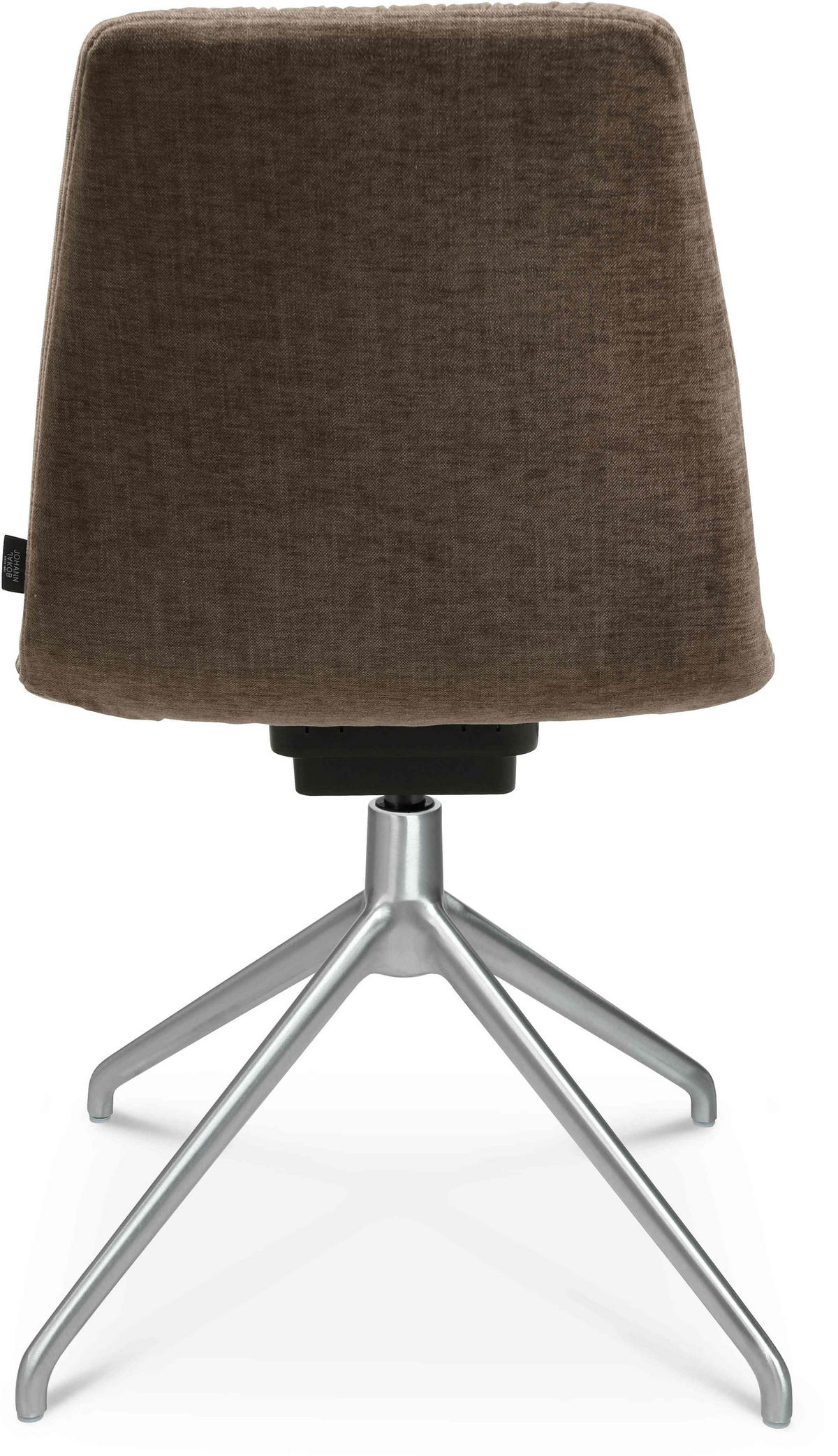 STUHL Velours Alufarben, Graubraun  - Graubraun/Alufarben, Design, Textil/Metall (46/81,5-84,5/55cm) - Johann Jakob