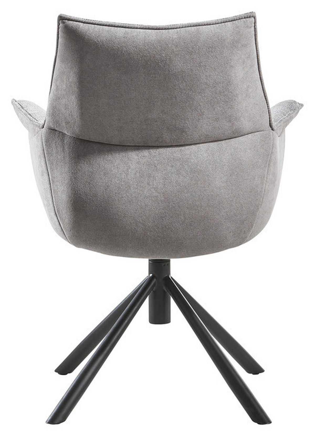ARMLEHNSTUHL  in Stahl Chenille, Flachgewebe  - Schwarz/Grau, Design, Textil/Metall (67/87/65cm) - Novel