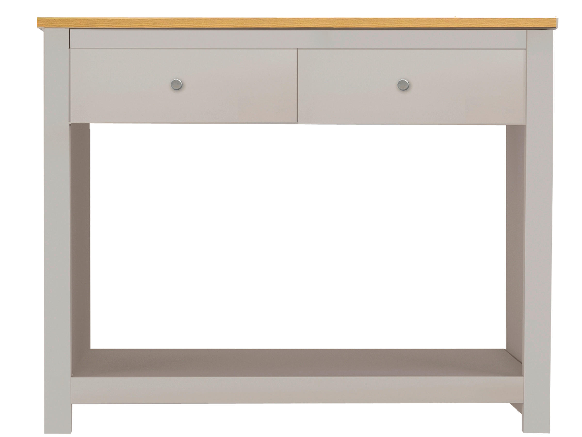 KONSOLENTISCH in Holzwerkstoff 35/97/76 cm    - Eichefarben/Silberfarben, Design, Holzwerkstoff/Metall (35/97/76cm) - MID.YOU