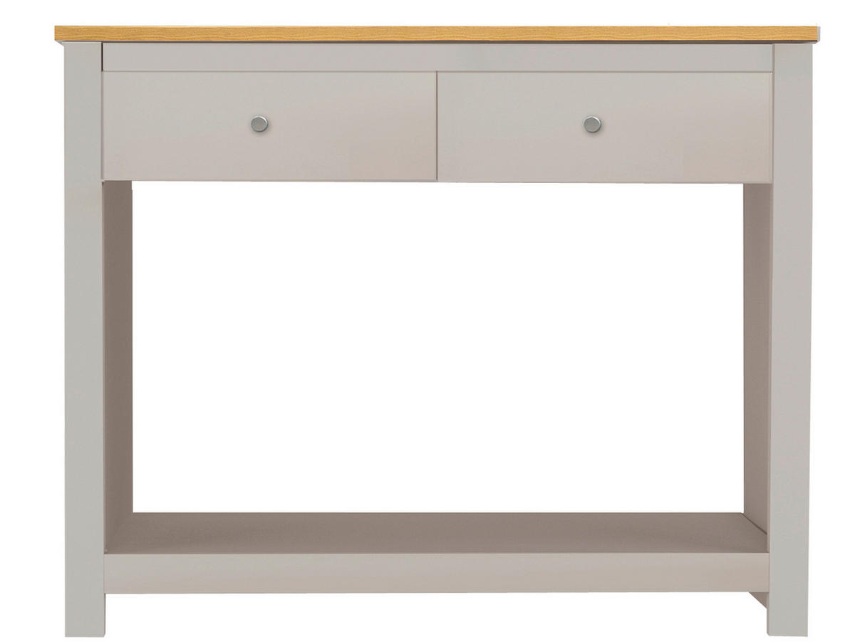 KONSOLENTISCH in Holzwerkstoff 35/97/76 cm    - Eichefarben/Silberfarben, Design, Holzwerkstoff/Metall (35/97/76cm) - MID.YOU