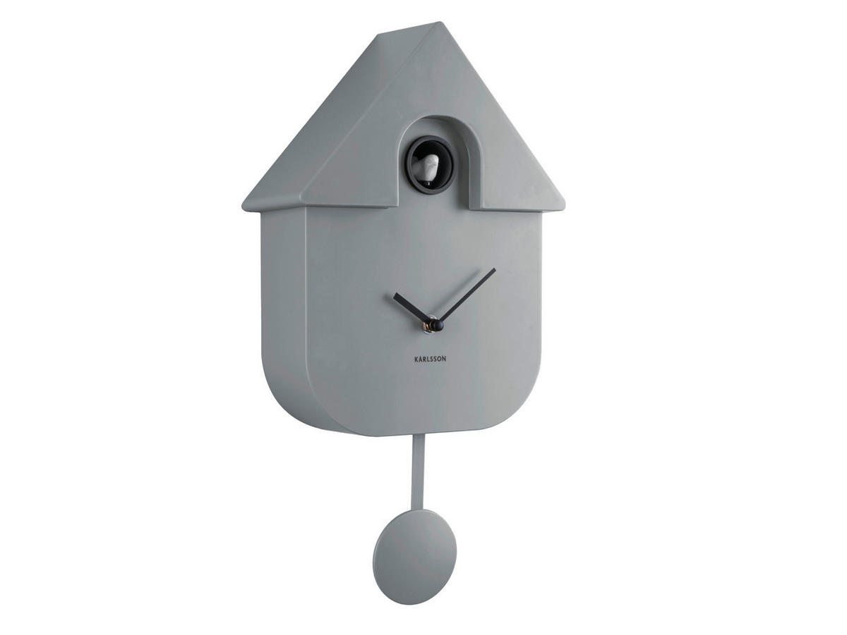 WANDUHR  Grau  - Grau, KONVENTIONELL, Kunststoff (21,5/41/8,5cm) - Karlsson