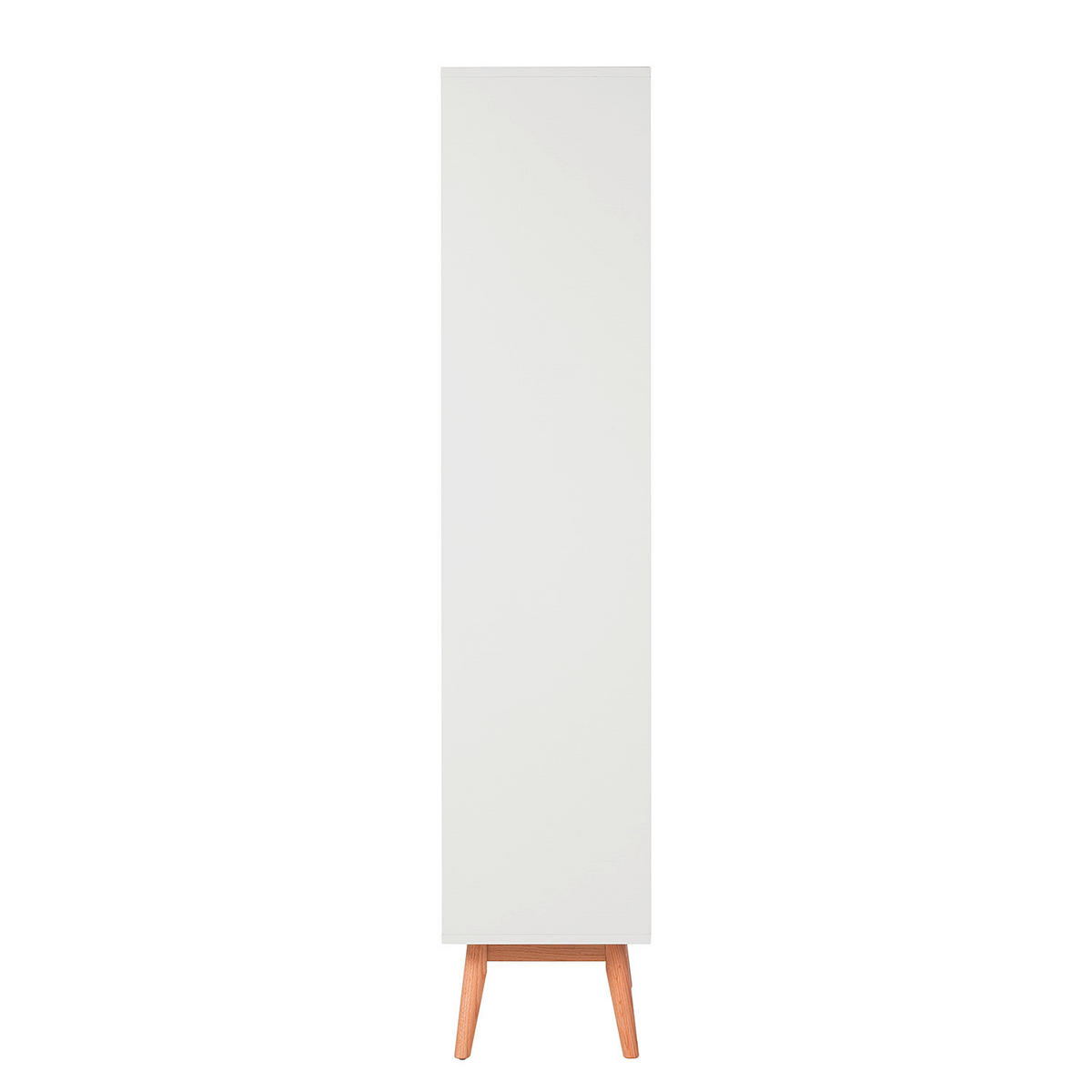 VITRINSKÅP naturfärgad, vit, ekfärgad  80/190/40 cm  - vit/ekfärgad, Design, trämaterial/glas (80/190/40cm)