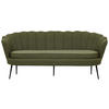 2-SITZER-SOFA in Schwarz, Olivgrün  - Schwarz/Olivgrün, Design, Textil/Metall (180/78.5/78cm) - Livetastic