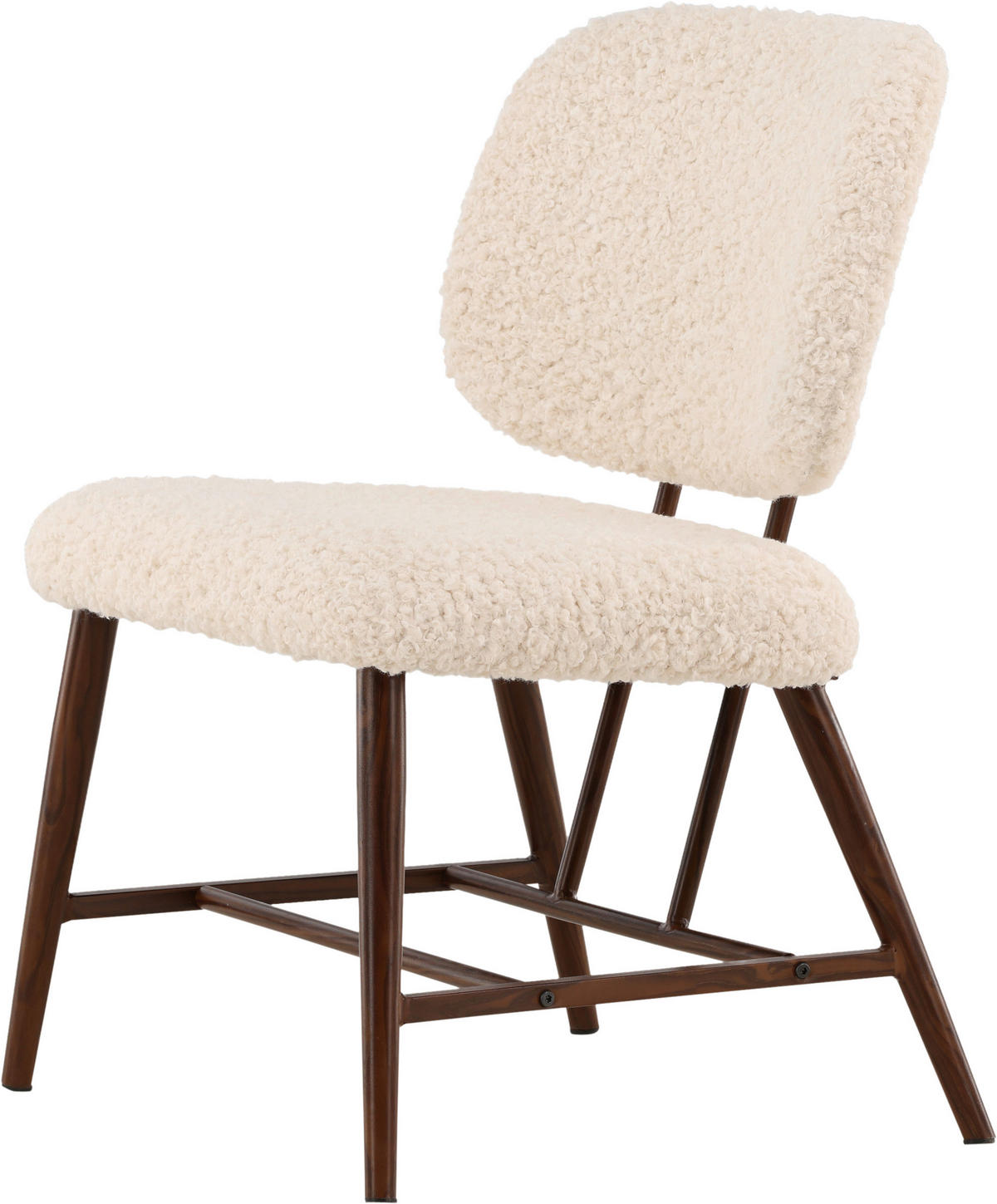 FÅTÖLJ i metall, textil vit  - vit, Design, metall/textil (58/84/62cm) - Livetastic