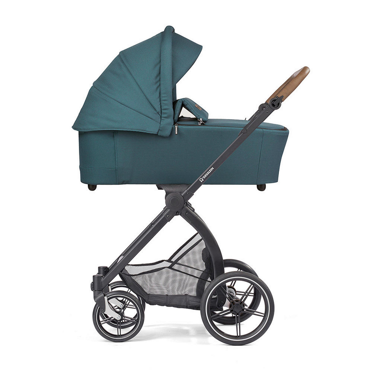 KINDERWAGENSET  FX4 Swing Set  Petrol  - Petrol/Schwarz, Basics, Textil (100/55/130cm) - Gesslein