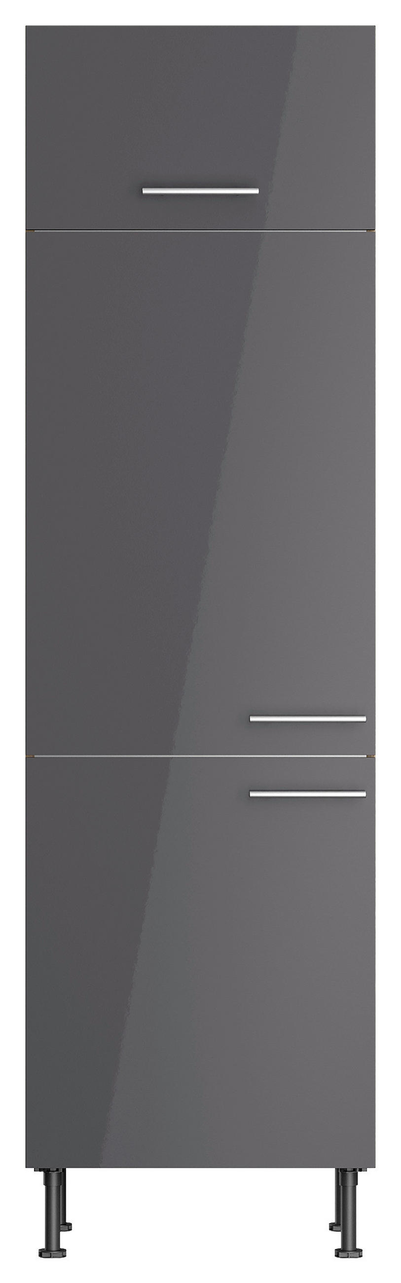 GERÄTEUMBAUSCHRANK 60/211,8/58,1 cm  in Anthrazit, Wildeiche  - Wildeiche/Edelstahlfarben, Basics, Holzwerkstoff/Metall (60/211,8/58,1cm) - Optifit