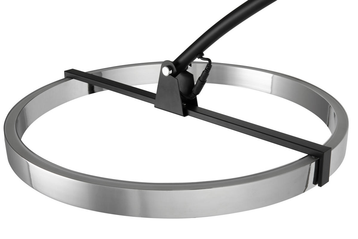 LED STOJACÍ LAMPA, 203/50/205,5 cm - černá/čiré, Trend, kov/plast (203/50/205,5cm) - Dieter Knoll