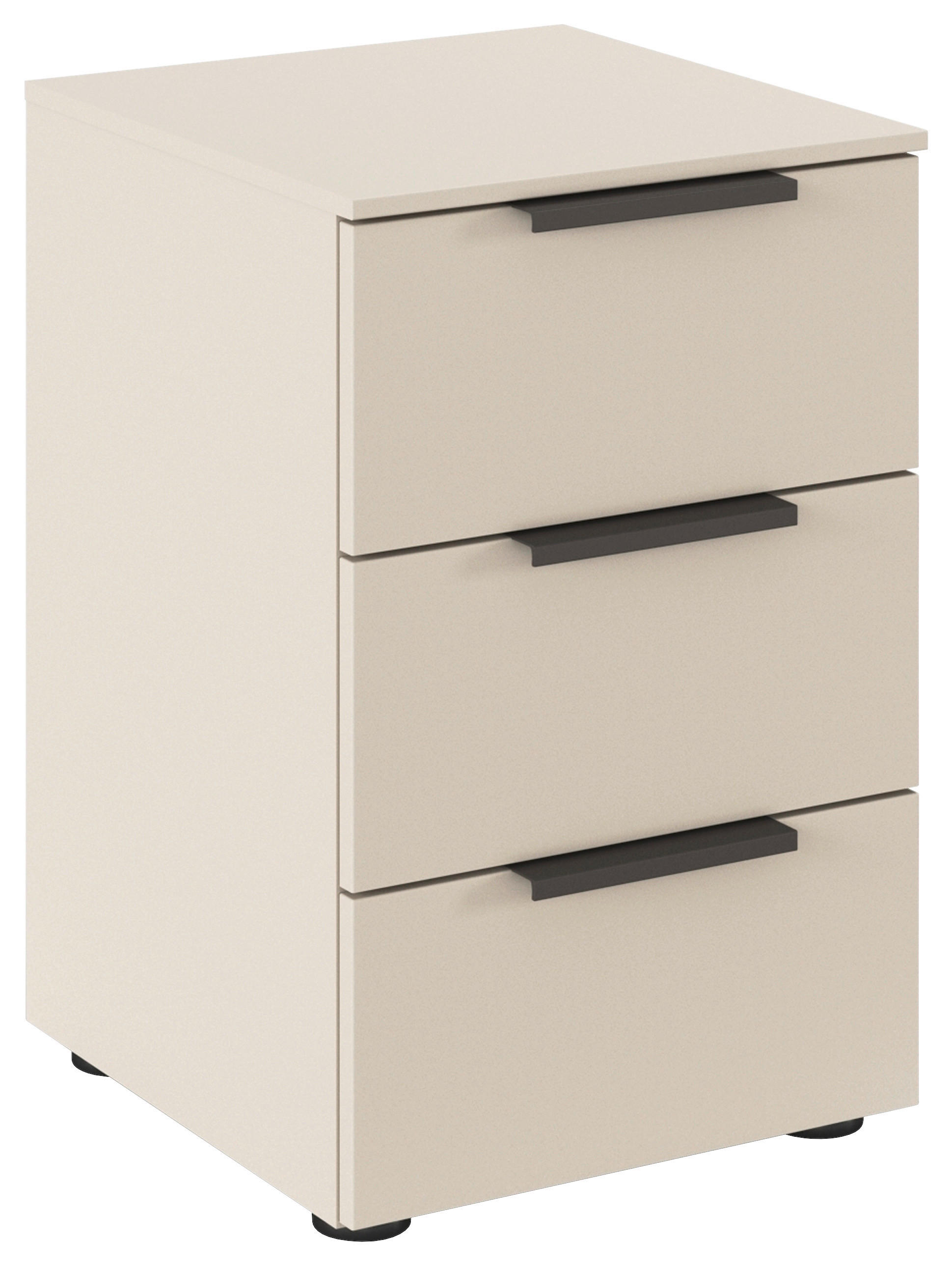 Rauch Möbel Nachtschrank Schwarz, Champagner 40x61x42 cm