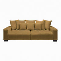 BIG SOFFA i honung  - honung/svart, Modern, trä (246/93/124cm) - MID.YOU