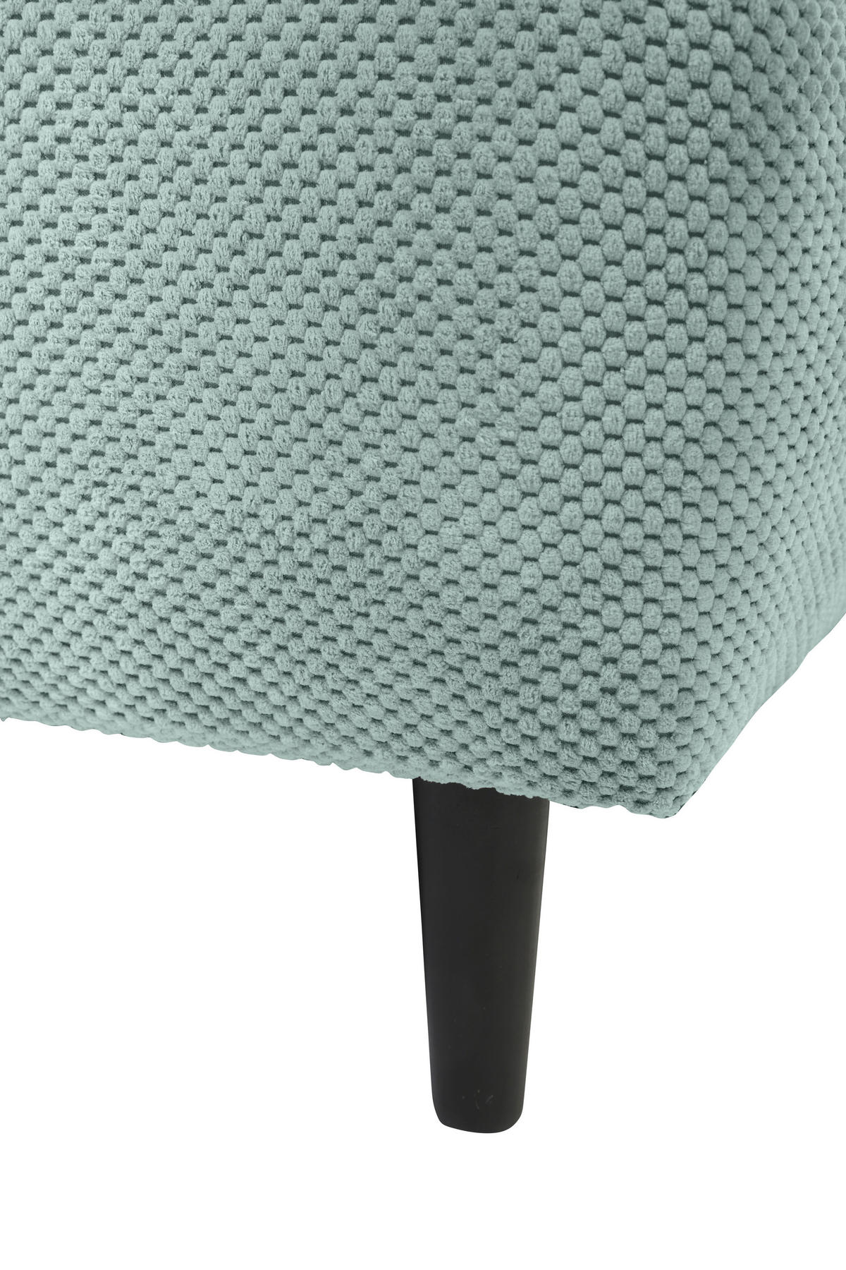 ECKSOFA in Chenille Mintgrün  - Schwarz/Mintgrün, Konventionell, Holz/Textil (290/160cm) - MID.YOU