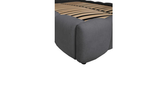 POLSTERBETT Lattenrost, Bettkasten Anthrazit 140/200 cm  - Anthrazit/Schwarz, KONVENTIONELL, Holz/Kunststoff (140/200cm) - Carryhome