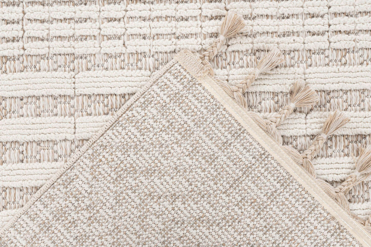 FLACHWEBETEPPICH 200/290 cm Elfenbein rechteckig  - Elfenbein, Basics, Textil (200/290cm) - Kayoom