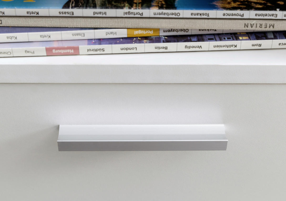 ROLLCONTAINER 33/60/38 cm  - Weiss/Silberfarben, Konventionell, Holzwerkstoff/Kunststoff (33/60/38cm) - MID.YOU
