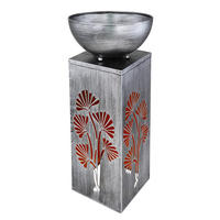 SOLARLEUCHTE - Silberfarben, Design, Metall (25/59/25cm) - Globo