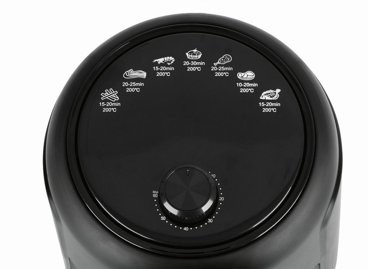 HEIßLUFTFRITTEUSE GOURMETmaxx 2,3 L  - Schwarz, Basics, Kunststoff (30,4/22,8/27,9cm) - GOURMETMAXX