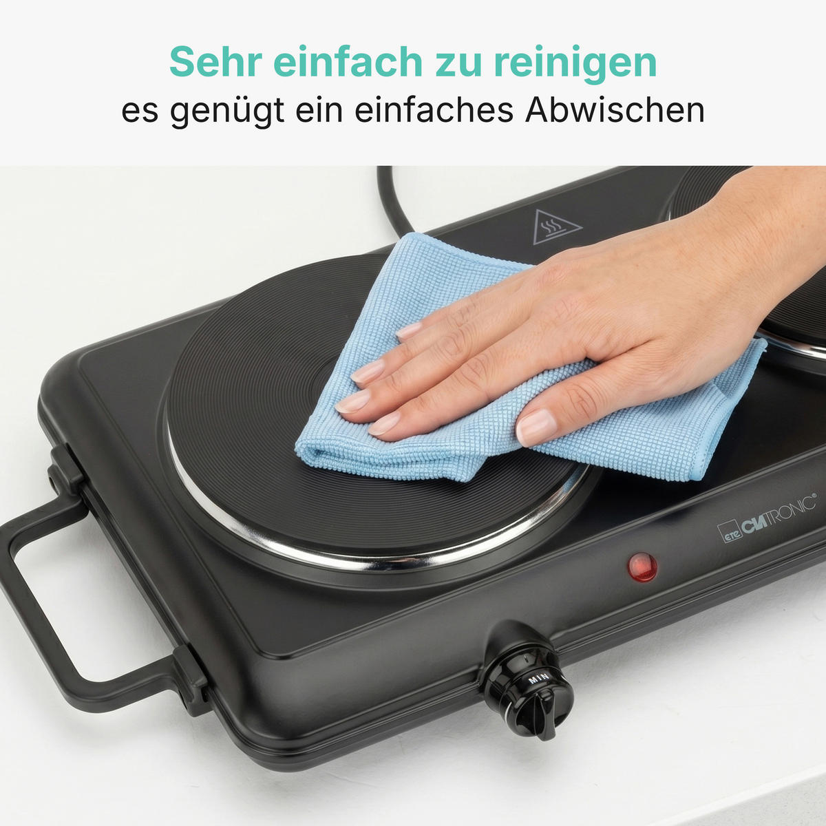 DOPPELKOCHPLATTE  - Schwarz, Trend, Metall (56,0/8,0/28,0cm) - Clatronic