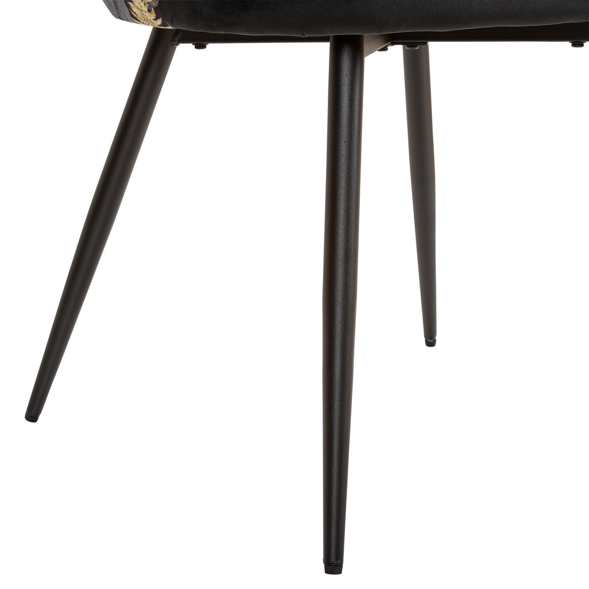 CHAISE ACCOUDOIRS  in Eisen Samt  - Goldfarben/Schwarz, Modern, Holz/Textil (60/81/60cm) - MID.YOU