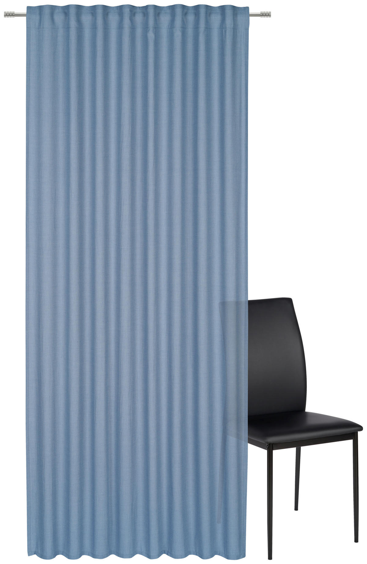 HOTOVÝ ZÁVĚS, neprůsvitné, 135/245 cm - modrá, Basics, textil (135/245cm) - Esposa