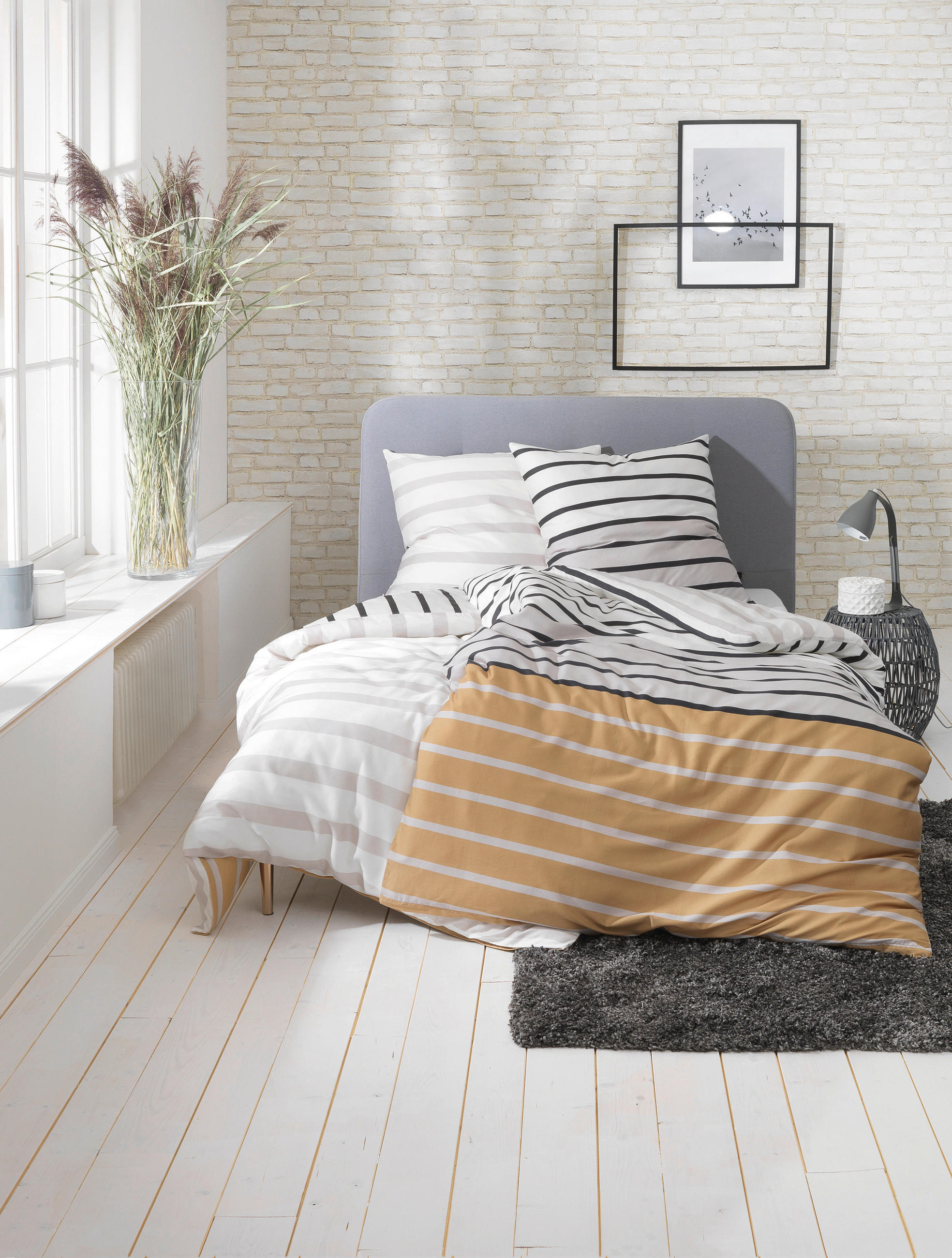 WENDEBETTWÄSCHE E-Jaimie-B Satin - Hellbraun/Beige, Basics, Textil (155/220cm) - Esprit