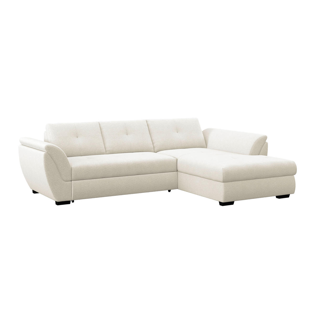 ECKSOFA Grau  - Schwarz/Grau, Konventionell, Textil (278/187cm) - MID.YOU