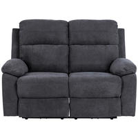 2-SITS SOFFA i textil mörkgrå  - mörkgrå/svart, Klassisk, metall/textil (143,5/98/95cm) - MID.YOU