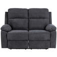 2-SITZER-SOFA Chenille Dunkelgrau - Dunkelgrau/Schwarz, KONVENTIONELL, Textil/Metall (143,5/98/95cm) - Carryhome
