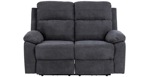 2-SITZER-SOFA Chenille Dunkelgrau - Dunkelgrau/Schwarz, KONVENTIONELL, Textil/Metall (143,5/98/95cm) - Carryhome