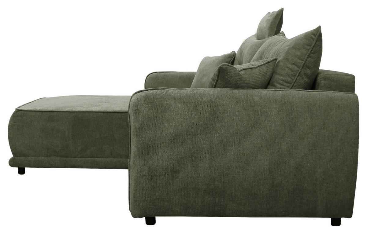 ECKSOFA in Struktur Grün  195/264 cm  - Beige/Schwarz, Design, Kunststoff/Textil (195/264cm) - MID.YOU
