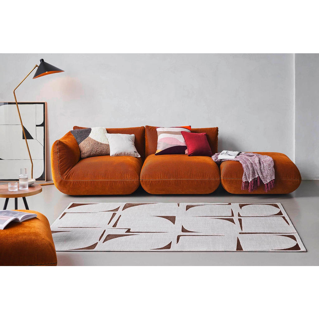 Thumbnail - Esprit Flachwebeteppich Nelle, Creme, Beige, Bronze, Textil, Abstraktes, rechteckig, 200x290 cm, Textiles Vertrauen - Oe...