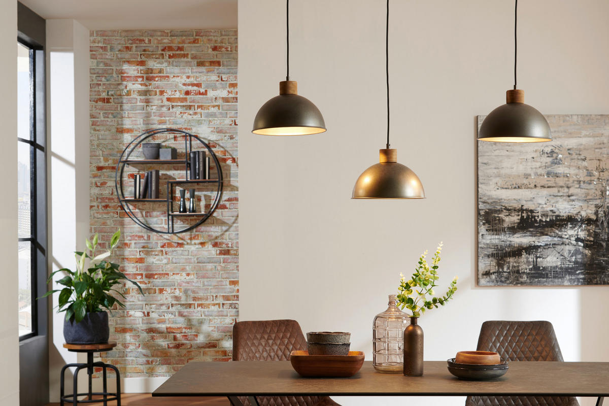 LAMPĂ SUSPENDATĂ 107,5/25,5/215 cm  - culoare nichel, Design, lemn/metal (107,5/25,5/215cm)